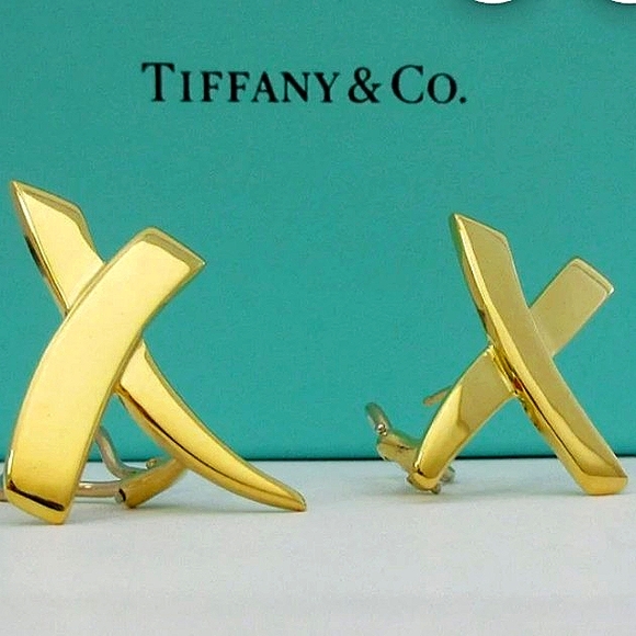 Tiffany & Co. Jewelry - 18K Tiffany & Co. 1984 Paloma Picasso "X" Earrings